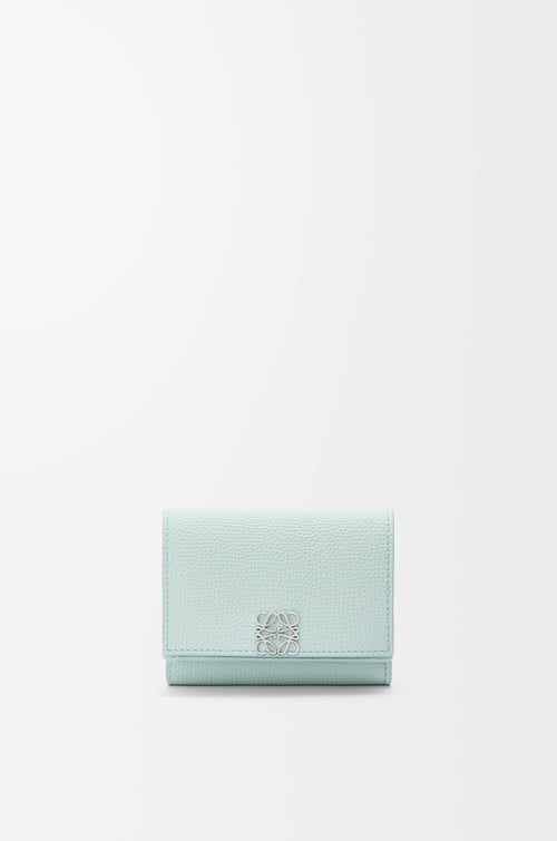 LOEWE 鹅卵石纹牛皮革 Anagram 三折钱包 冰冻色