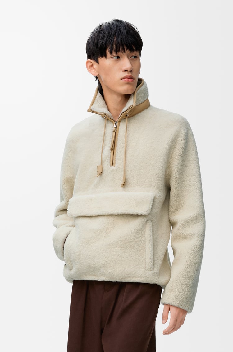 LOEWE Anorak in shearling Ivory