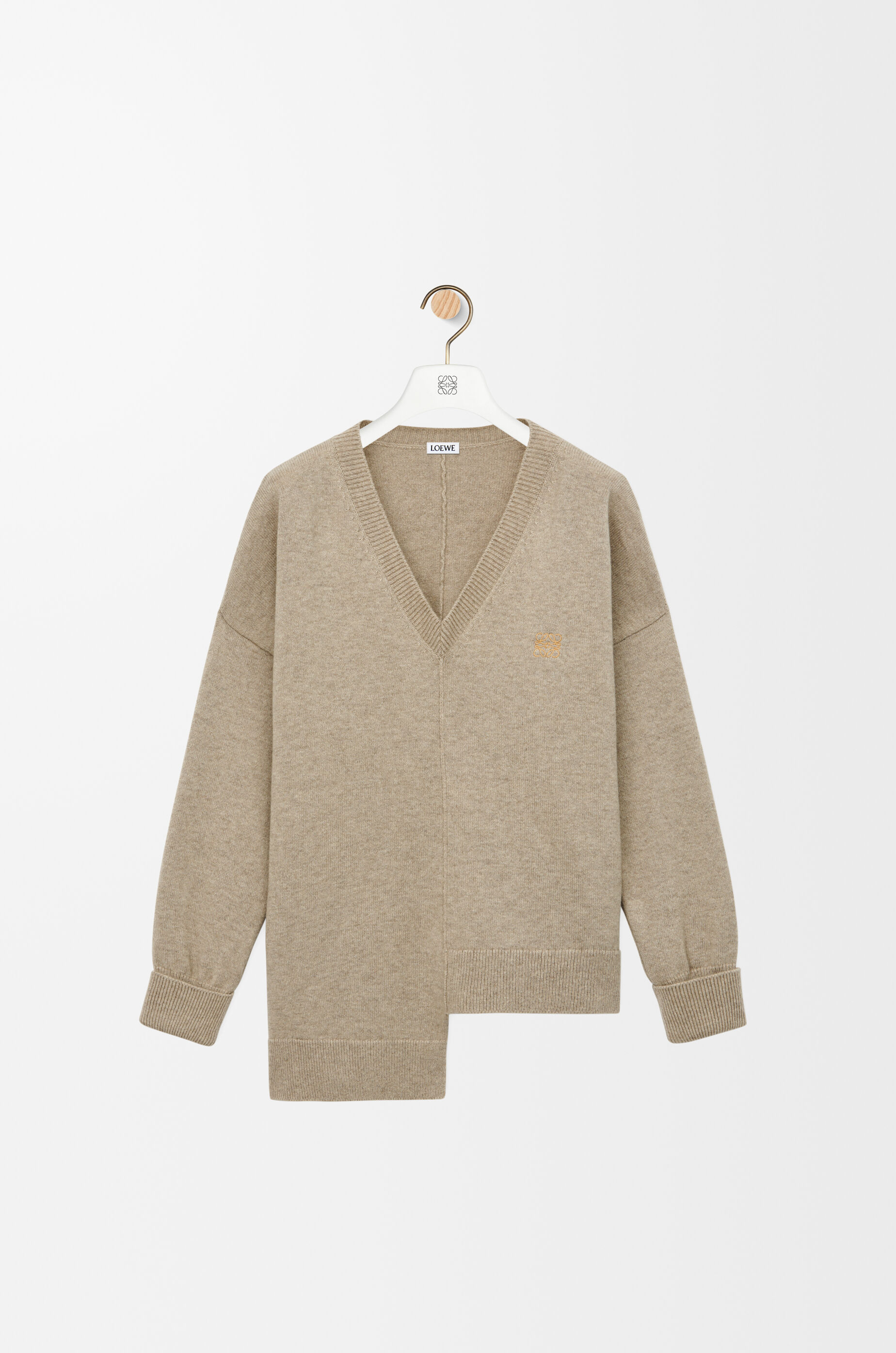 ロエベ LOEWE カシミヤ セーター S ベージュ キャメル