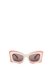 LOEWE Gafas de sol Multilayer Butterfly en acetato Blanco/Rosa