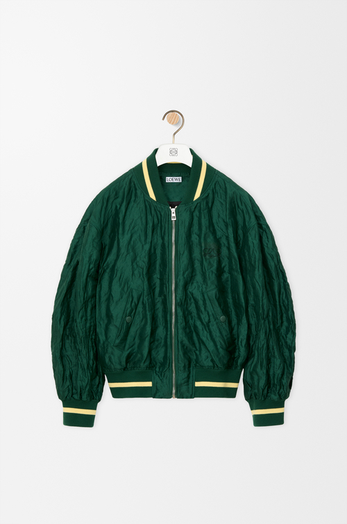 LOEWE Chaqueta bomber en tejido técnico Verde Oscuro