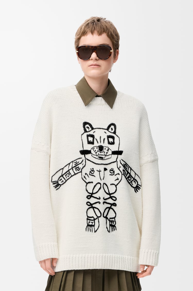 LOEWE Jersey en lana Blanco/Negro