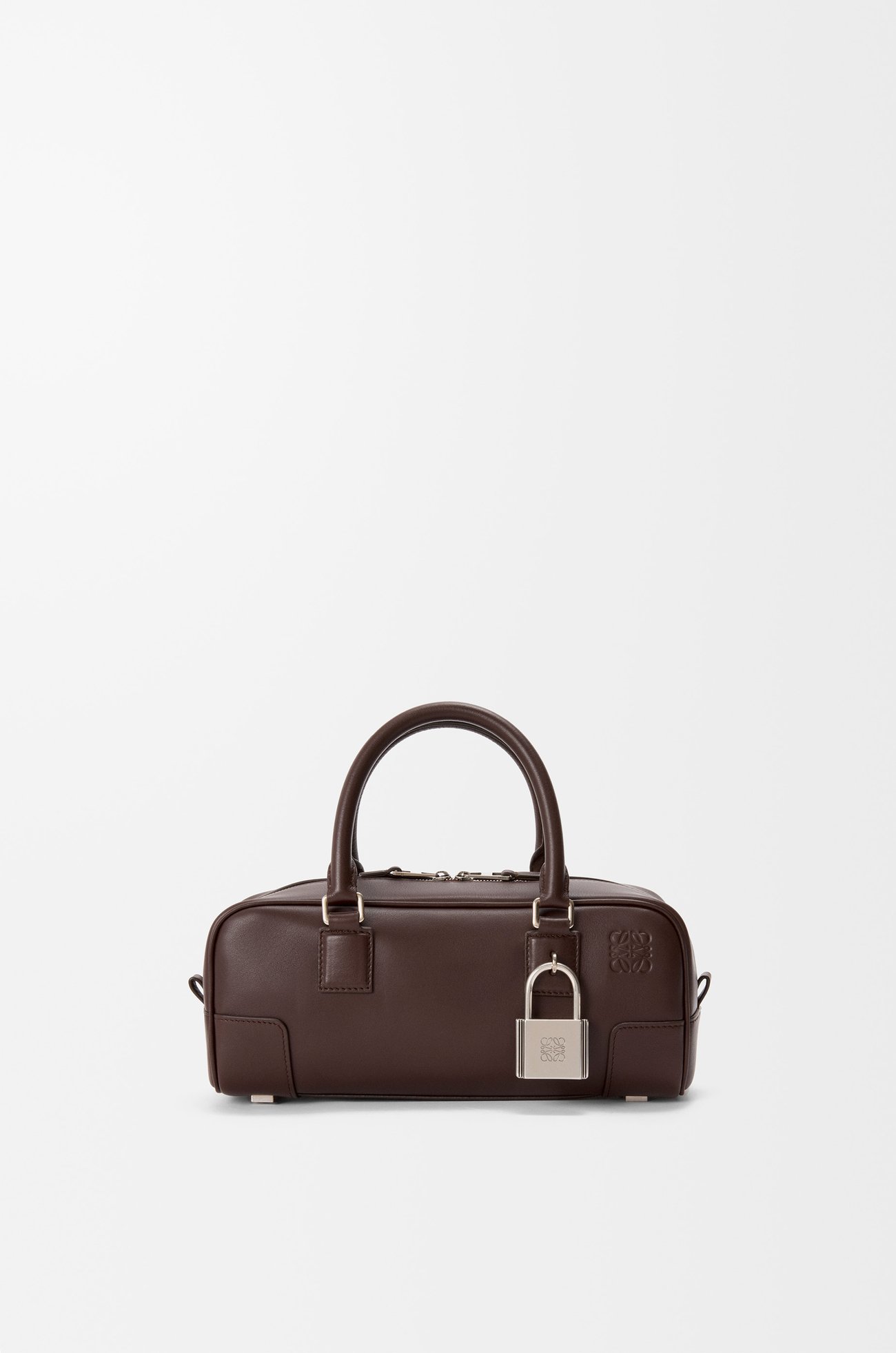 LOEWE 亮面牛皮革 Amazona 23 Cropped 手袋 布朗尼深棕