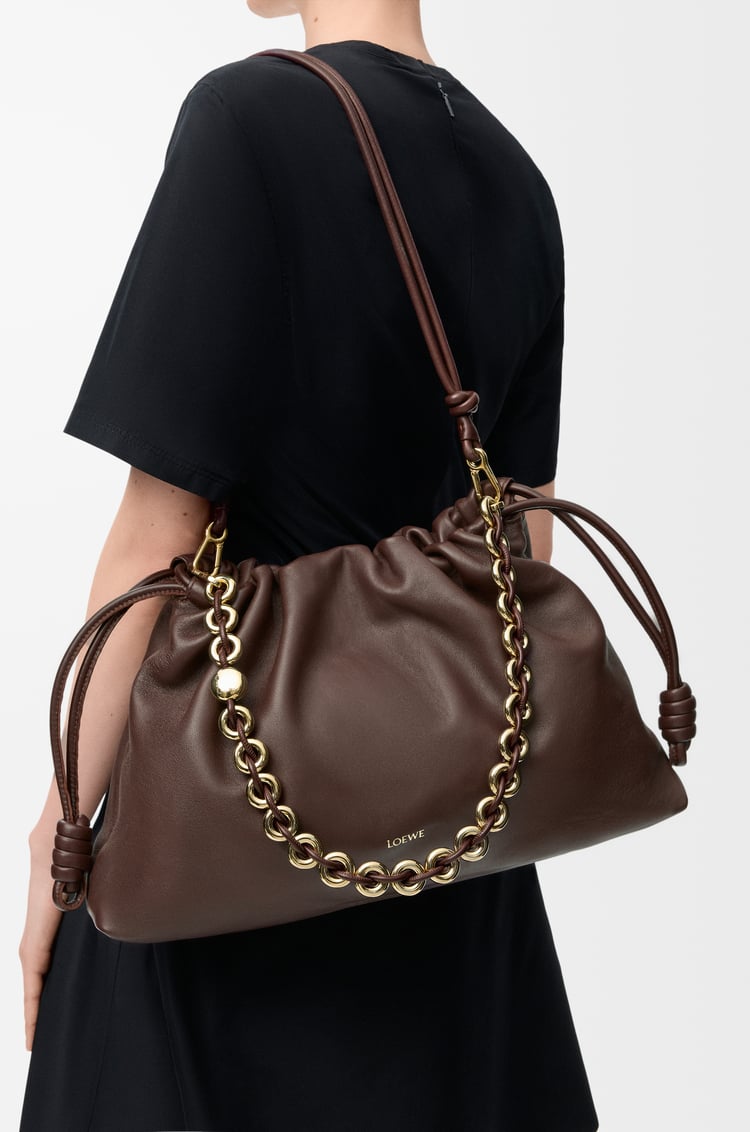 LOEWE フラメンコパース ラージ（メローナパラム） ダークブラウニー
