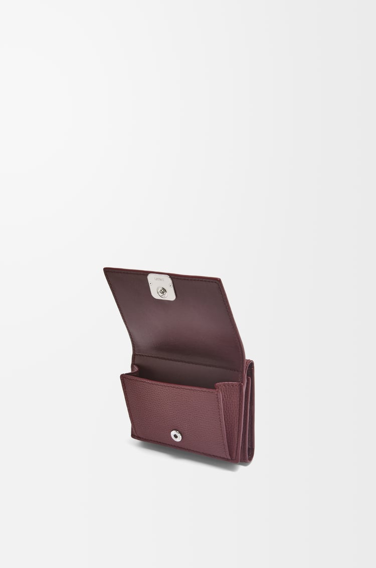 LOEWE アナグラム トライフォールド ウォレット（ペブルグレインカーフ） バーガンディ