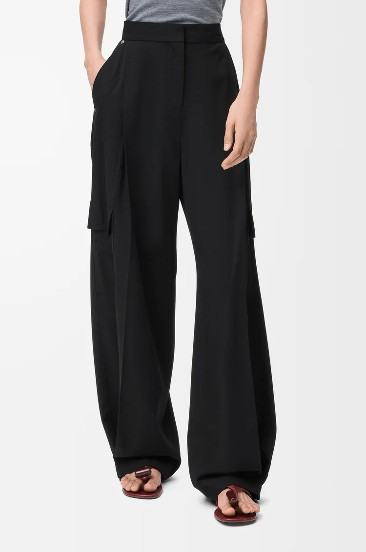 LOEWE Cargo trousers in wool Black