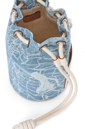 LOEWE Small Sailor bag in denim and calfskin Washed Indigo/Soft White plp_rd
