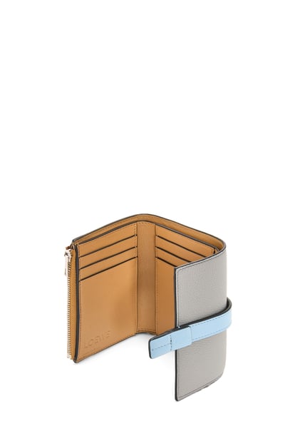 LOEWE Small vertical wallet in soft grained calfskin Pearl Grey/Dusty Blue plp_rd
