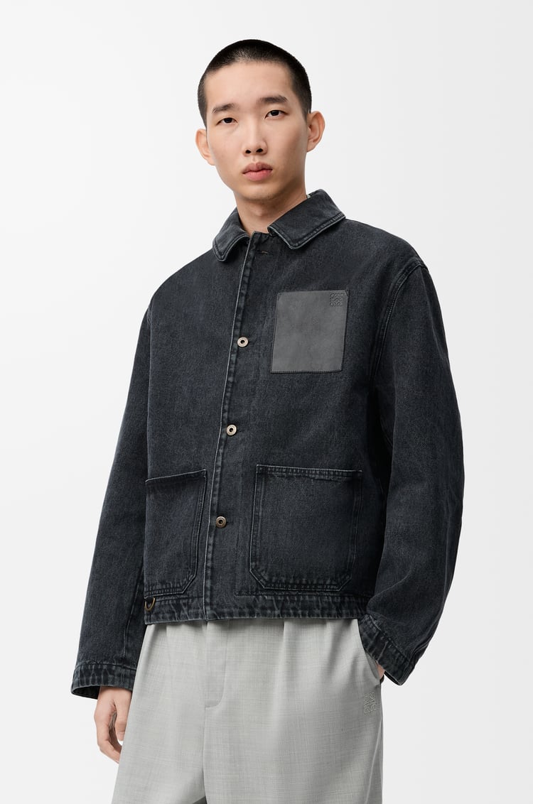 LOEWE Veste utilitaire en denim Noir