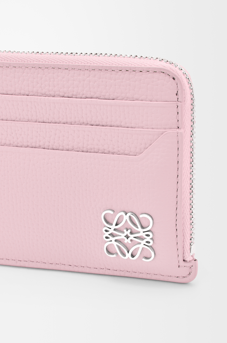 LOEWE Tarjetero-monedero cuadrado Anagram en piel de ternera graneada Rosado