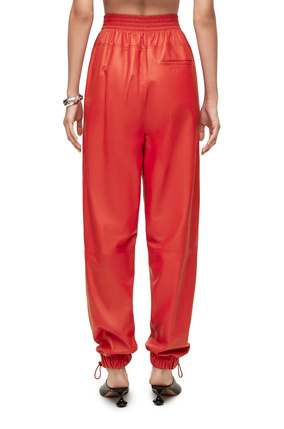 LOEWE Elasticated trousers in nappa Red