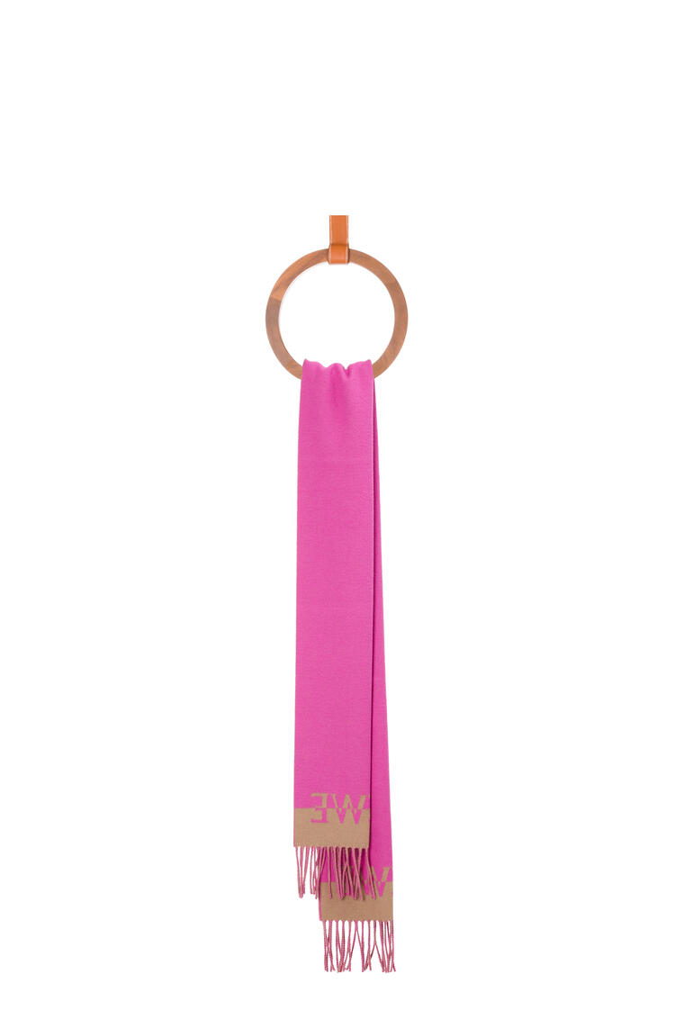LOEWE Bicolour LOEWE scarf in wool and cashmere Light Caramel/Pink pdp_rd