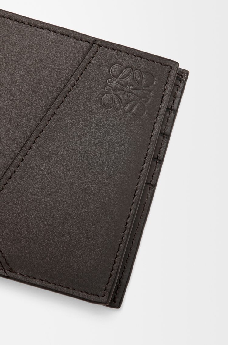 LOEWE 经典牛皮革 Puzzle 双折钱包 深灰色