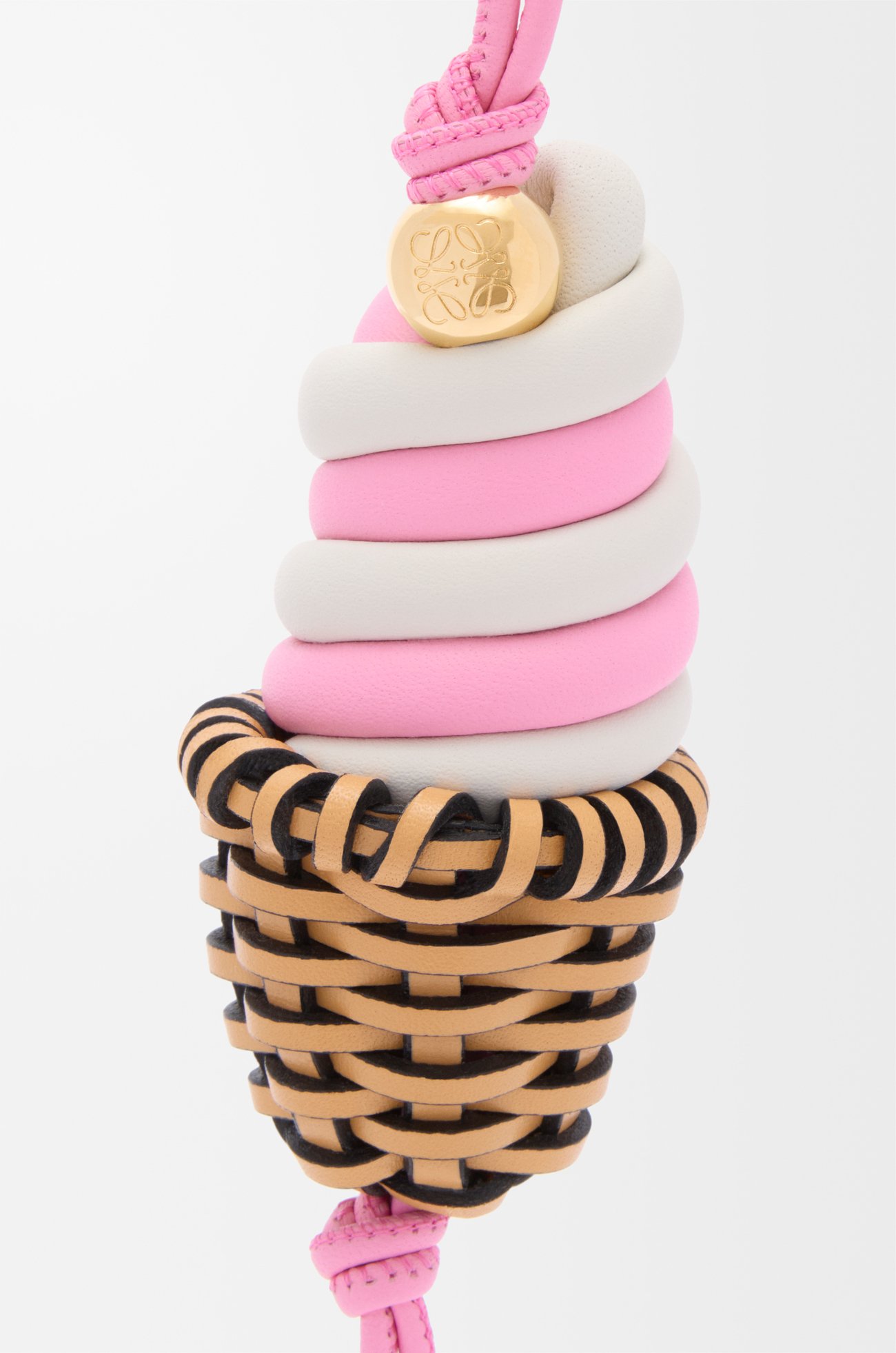 LOEWE アイスクリーム チャーム（クラシックカーフ） ピンク