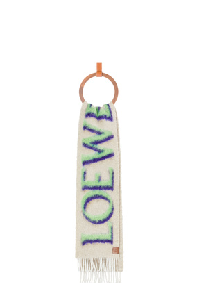 LOEWE LOEWE scarf in wool and mohair White/Green