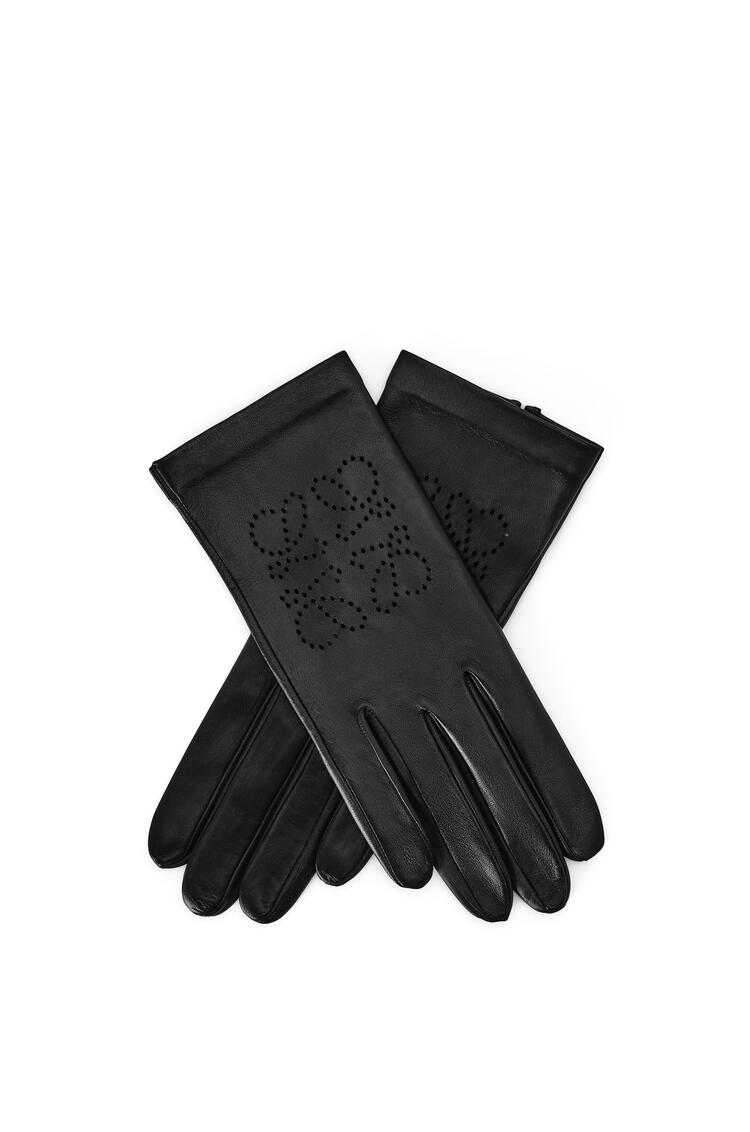 LOEWE Anagram gloves in lambskin Black pdp_rd