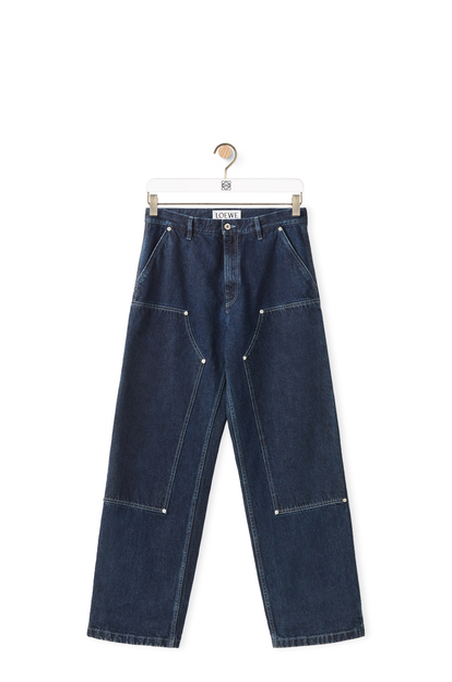 LOEWE Patched denim trousers in cotton Blue Denim