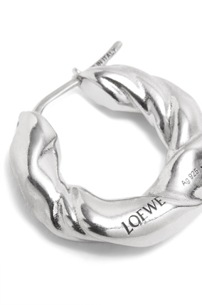 LOEWE Nappa twist earrings in sterling silver Silver plp_rd