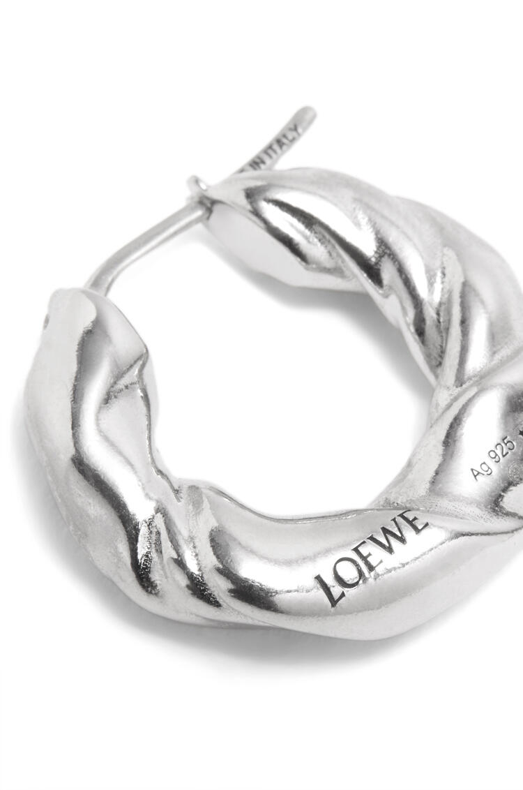 LOEWE Nappa twist earrings in sterling silver Silver