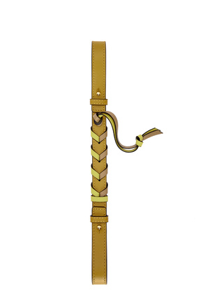 LOEWE Short braided strap in classic calfskin Ochre/Laurel Green plp_rd