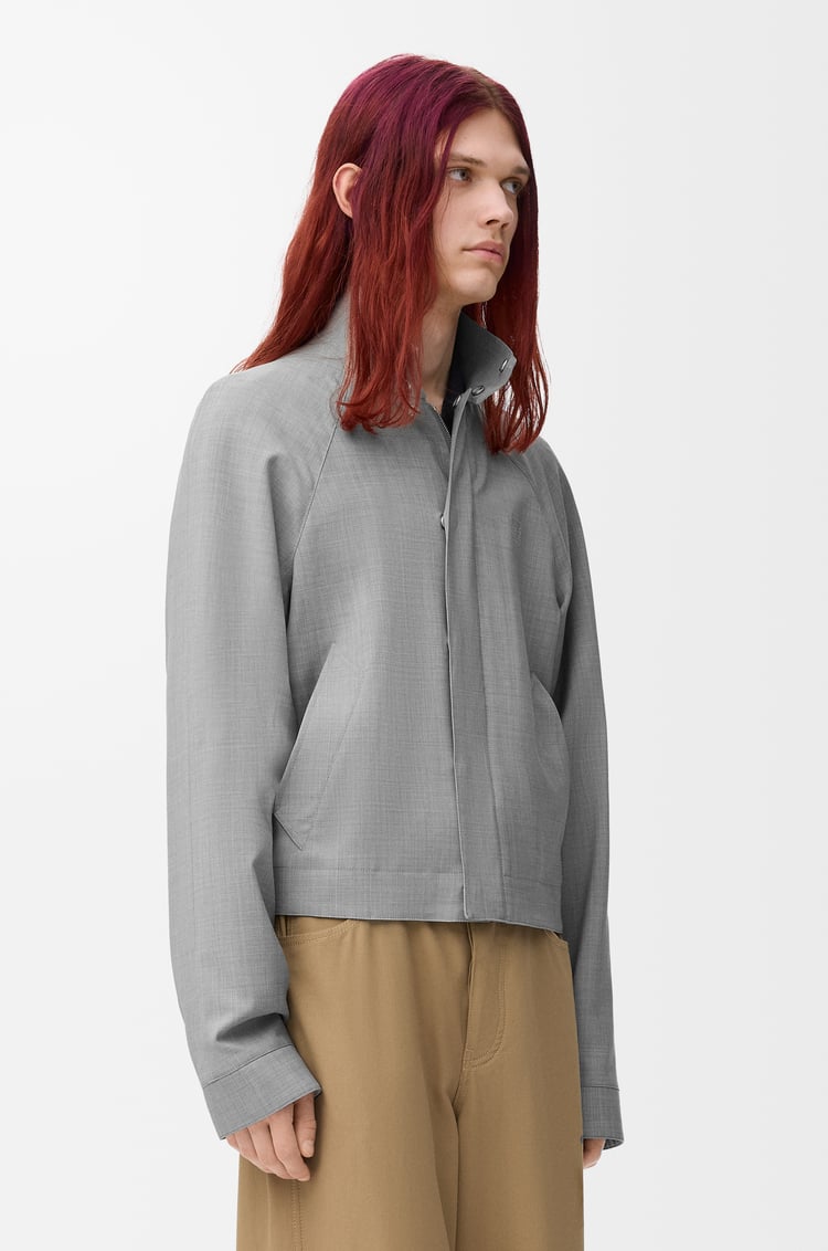 LOEWE Zip-up jacket in wool Light Grey