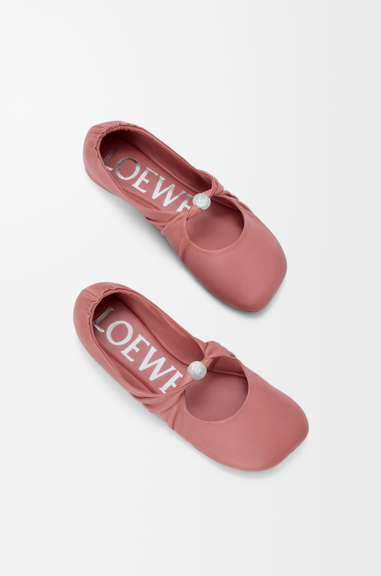 LOEWE Pebble Soft ballerina in nappa lambskin Blush