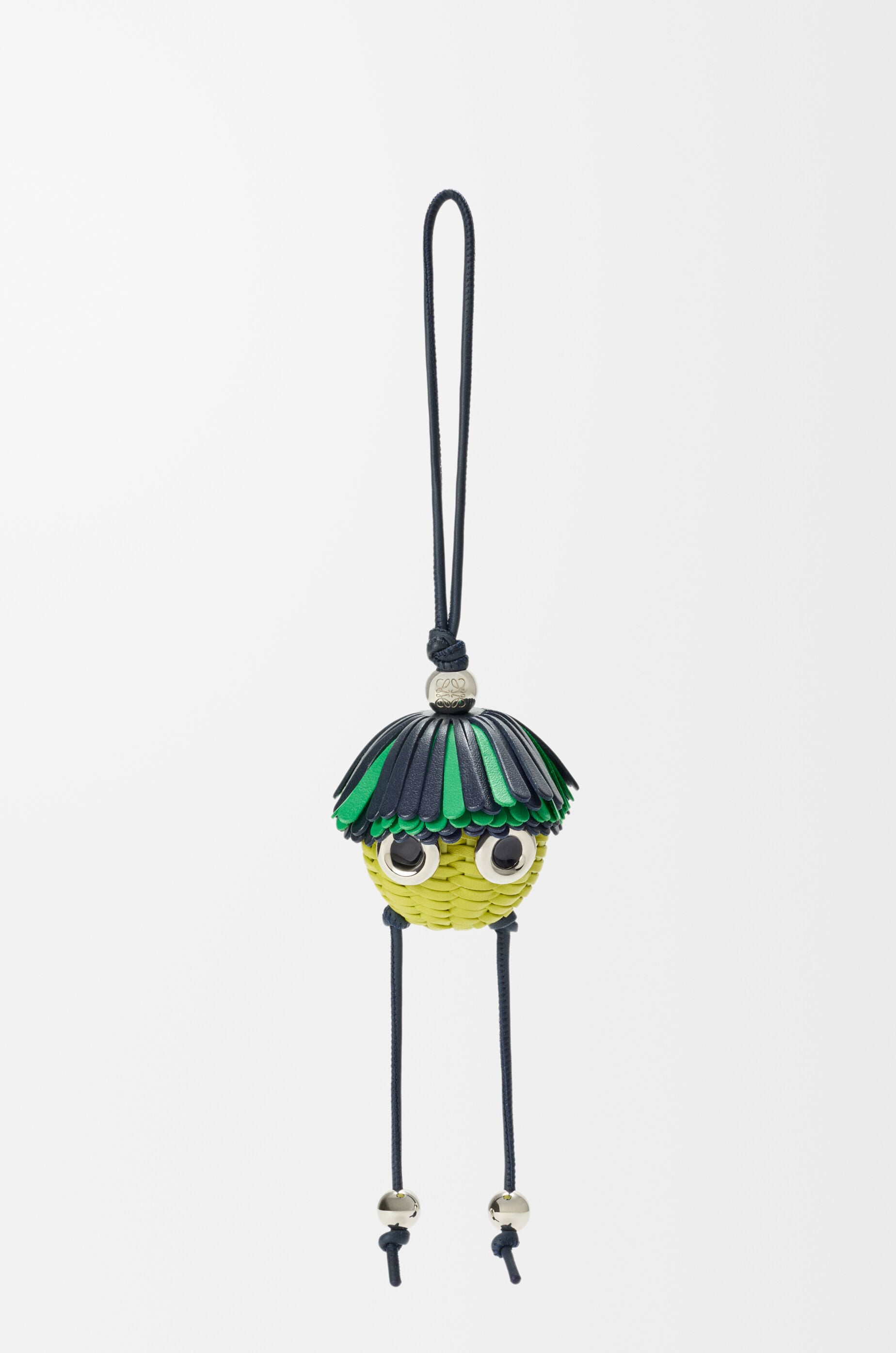 LOEWE ライトブルー×イエロー レザー モノグラムチャーム Loomie charm Green - LOEWE USA Official Website
