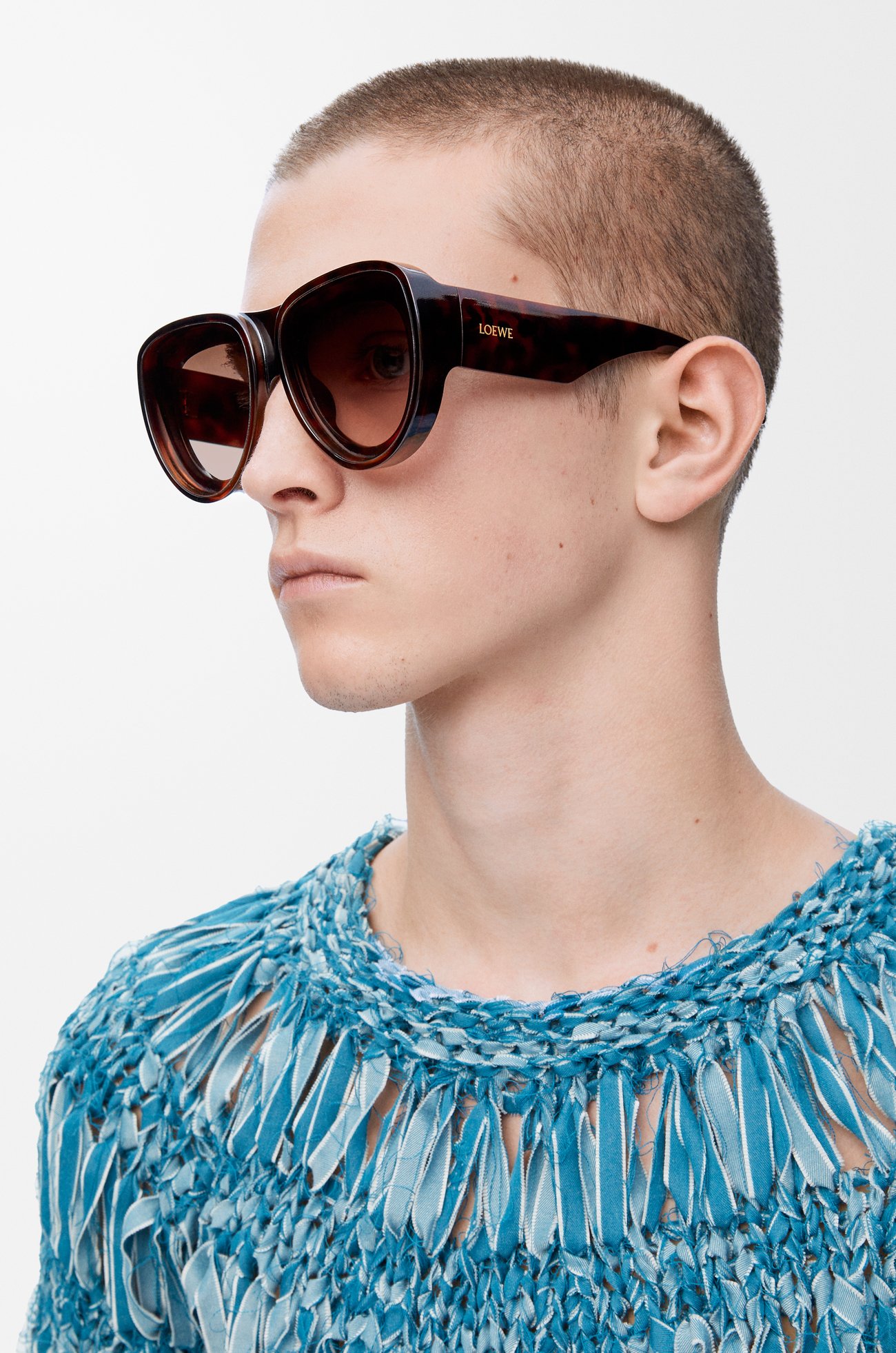 LOEWE Front lenses aviatior sunglasses Havana