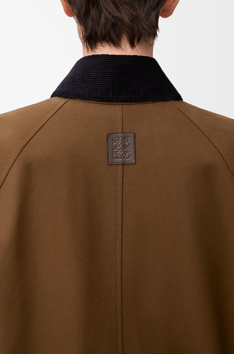 LOEWE Trapeze jacket in cotton Khaki Green