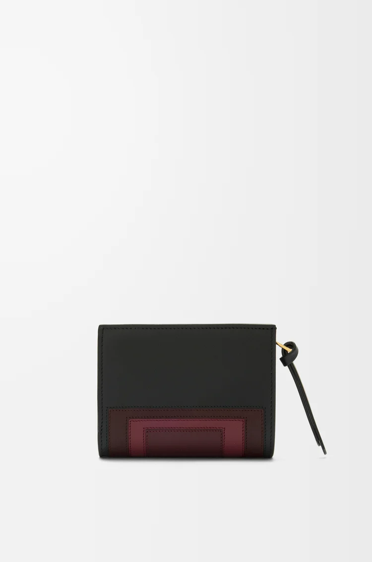 LOEWE Compact wallet in nappa calfskin Black/Burgundy