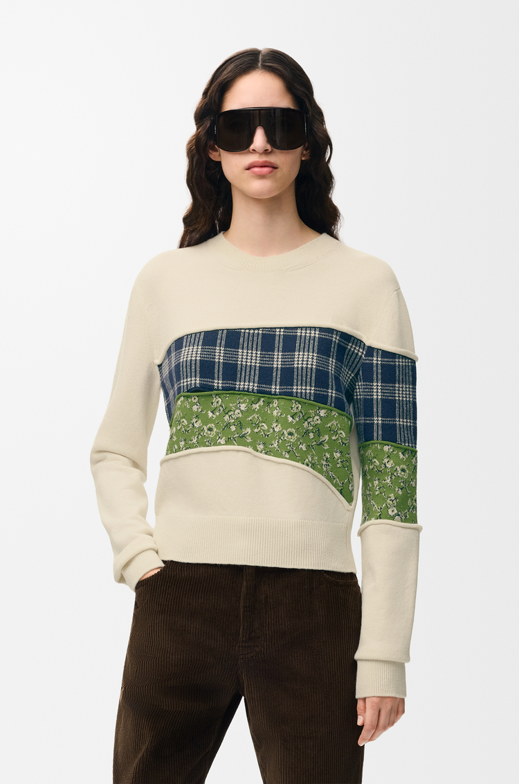 LOEWE Jersey en lana Blanco/Multicolor