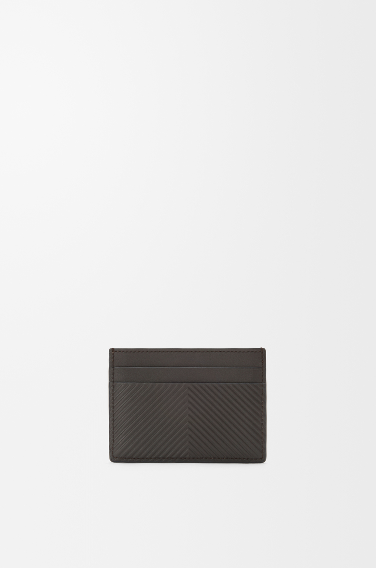 LOEWE 플레인 카드홀더 - 텍스처드 클래식 카프스킨 다크 그레이