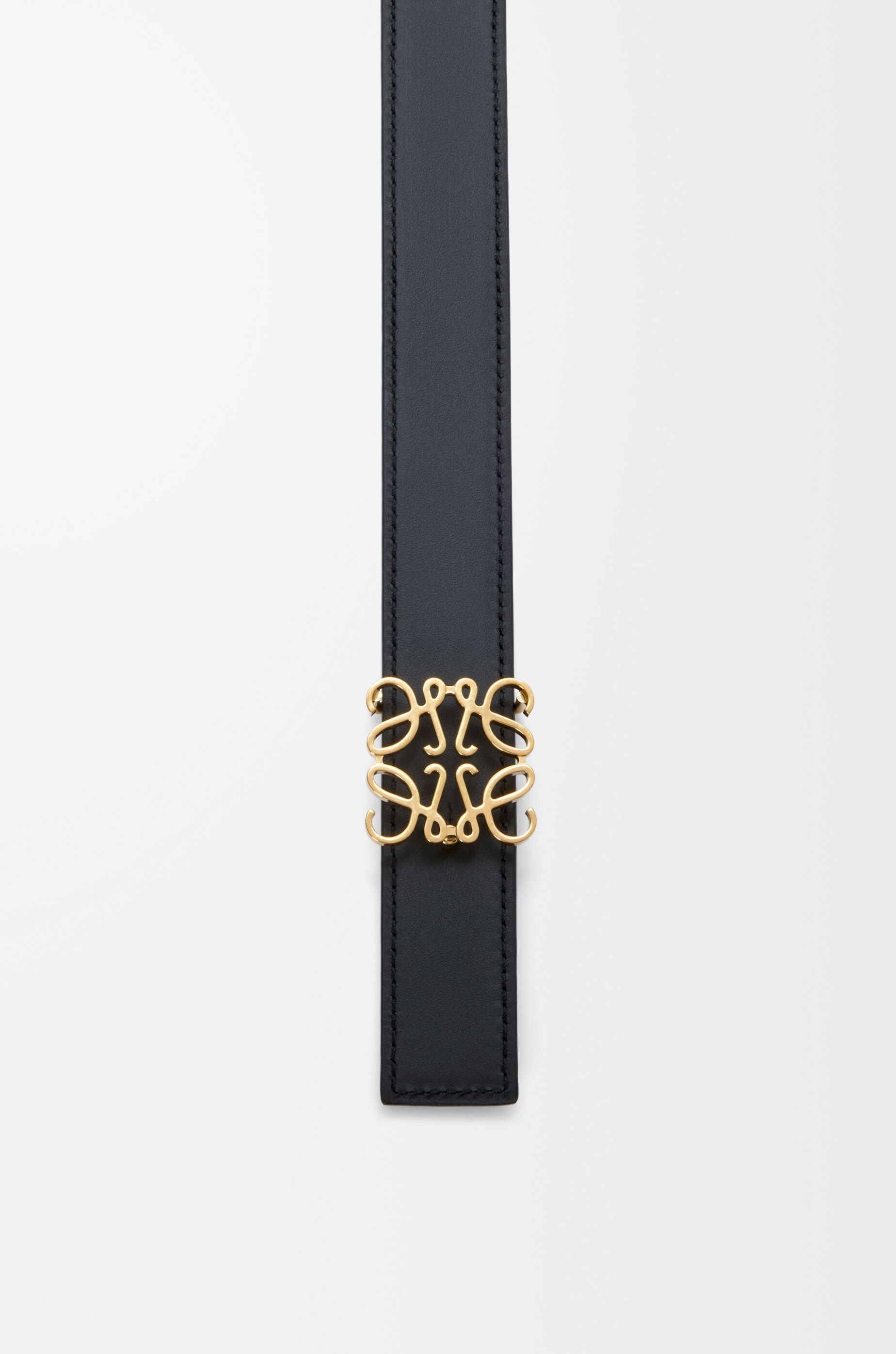 Reversible Anagram belt in supple grained calfskin Black - LOEWE