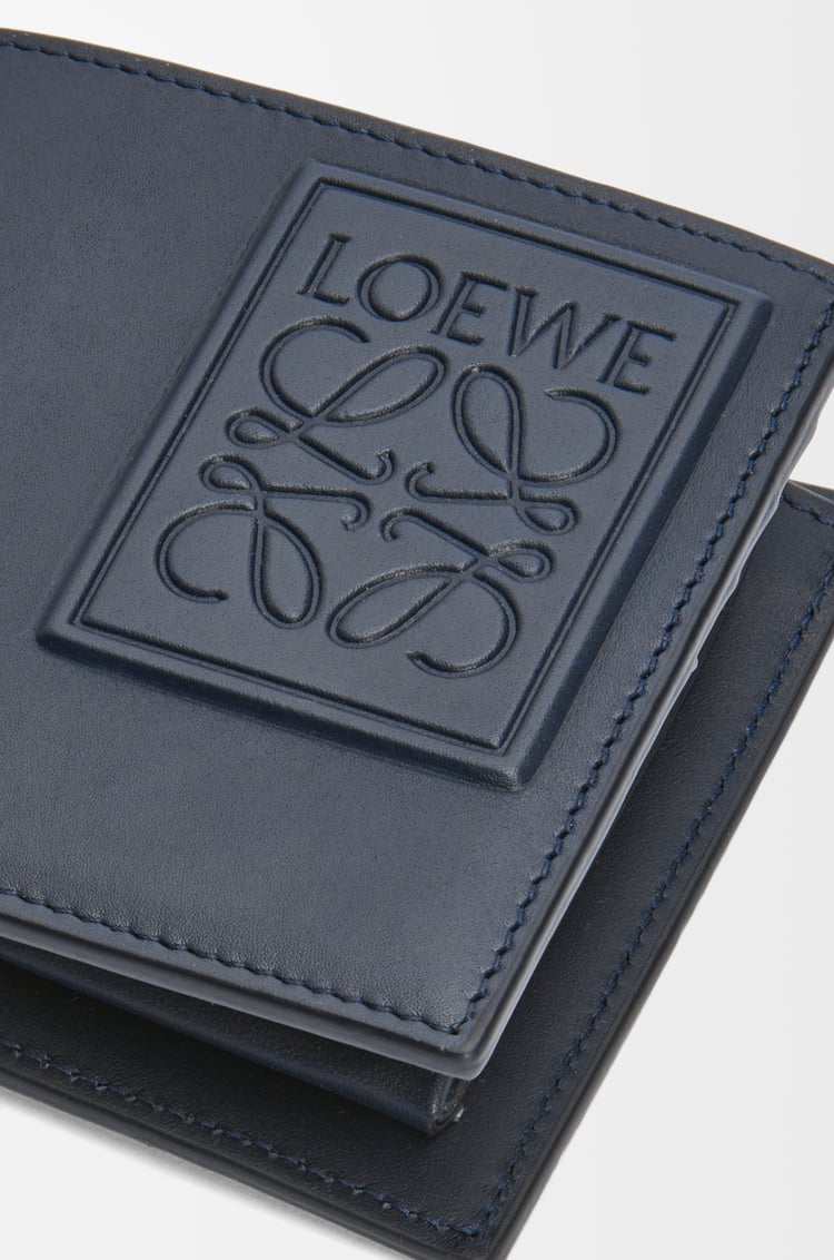 LOEWE Bifold wallet in satin calfskin Deep Navy