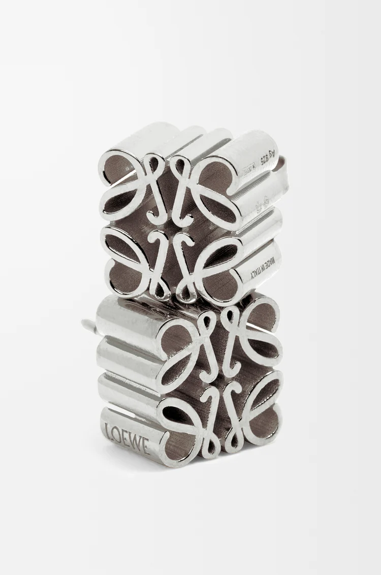 LOEWE 银质 Anagram 耳钉 银色