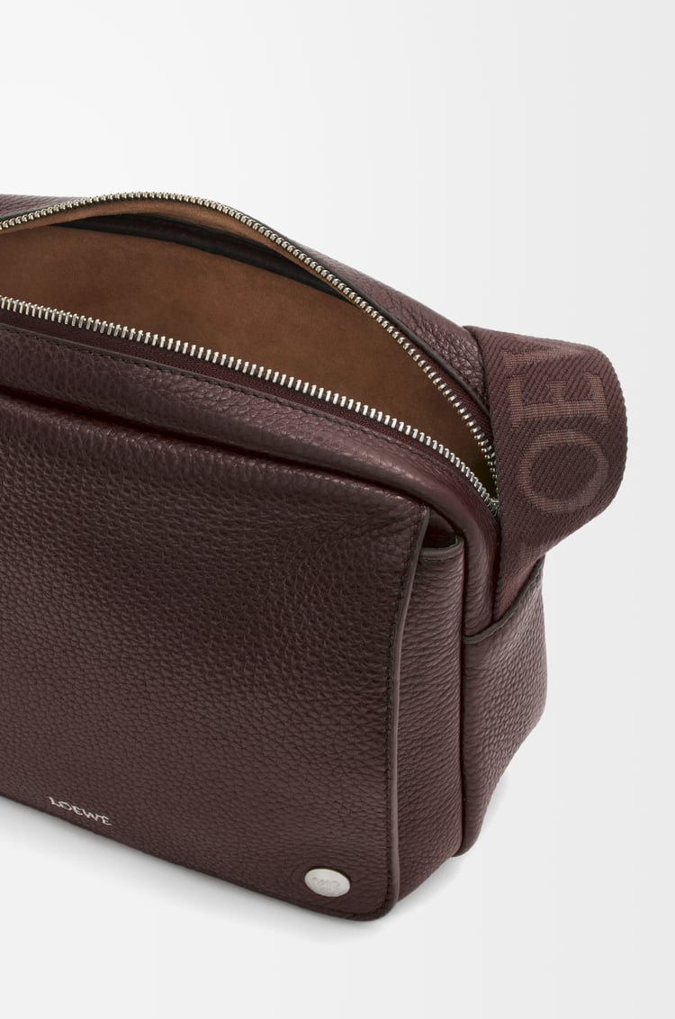 LOEWE Medium Pebble messenger bag in supple grained calfskin Oxblood