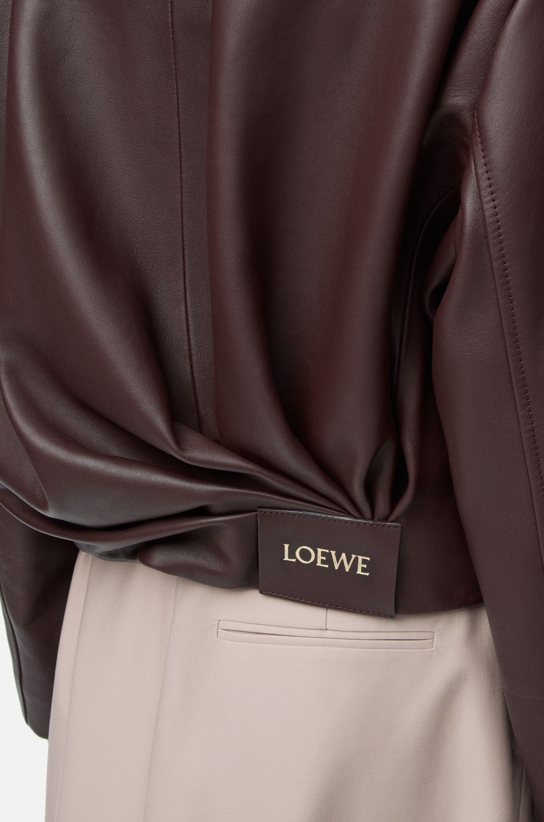 Draped jacket in nappa lambskin Red - LOEWE Europe official website