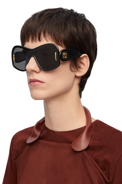 LOEWE Square Mask sunglasses in acetate and nylon  黑色 plp_rd