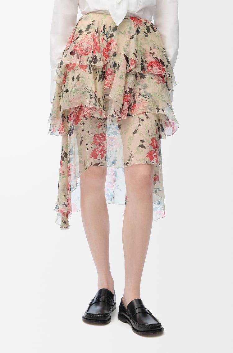 LOEWE Skirt in silk Multicolor