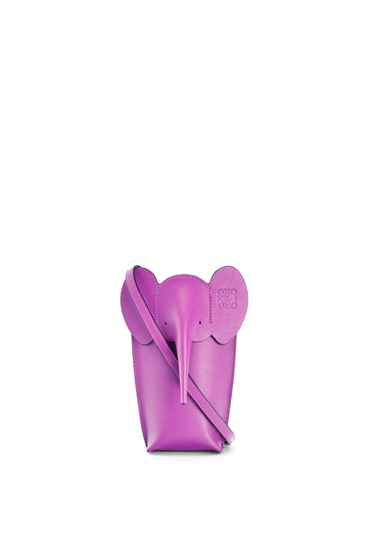 LOEWE Elephant Pocket in classic calfskin Bright Purple