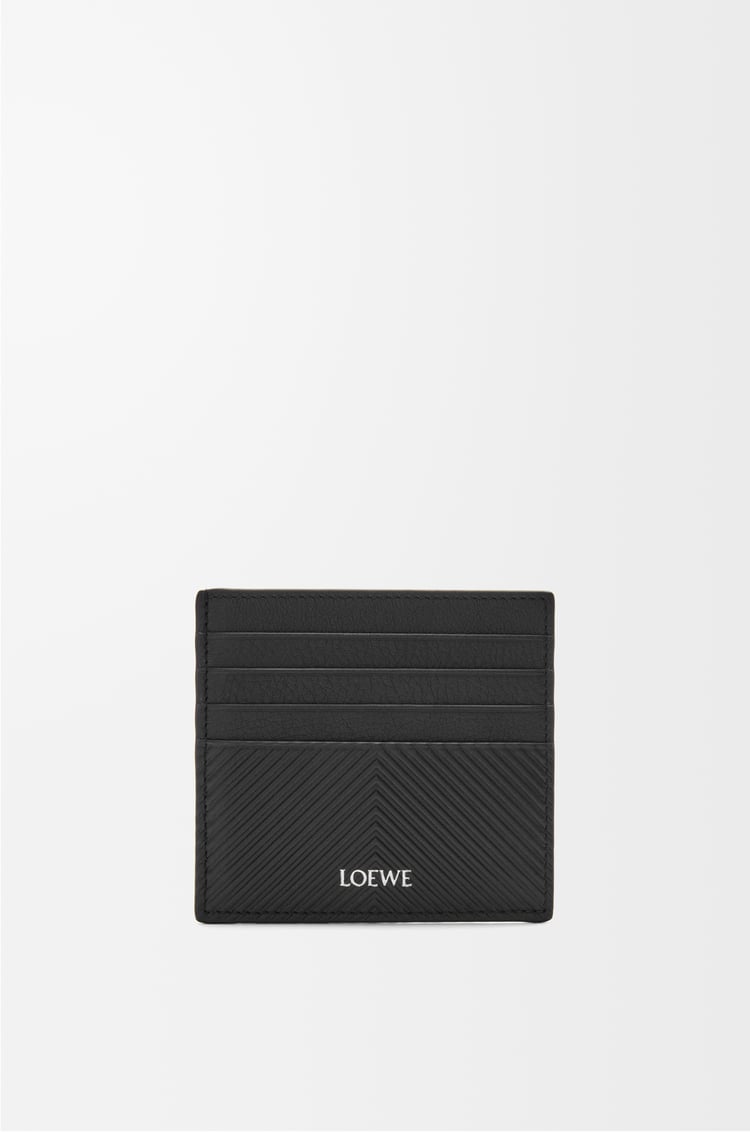 LOEWE Open cardholder in textured classic calfskin Black