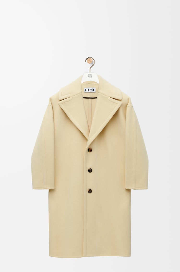 LOEWE Coat in wool Vanilla