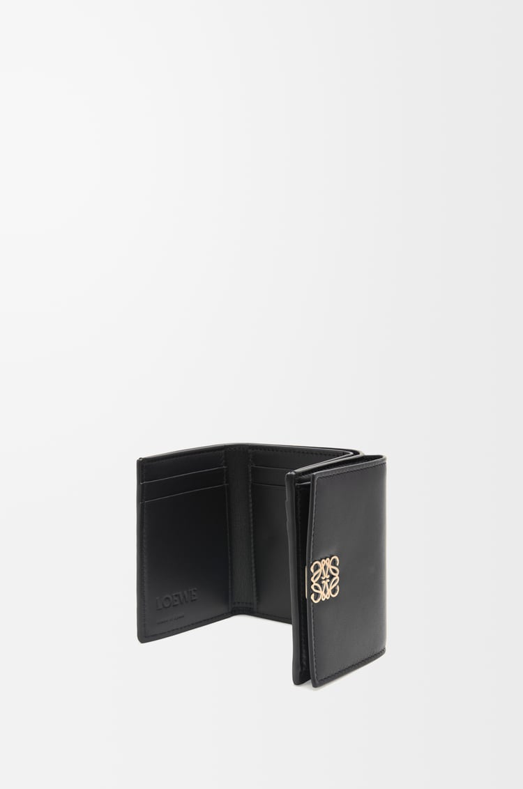 LOEWE Puffer Anagram trifold wallet in shiny nappa calfskin Black