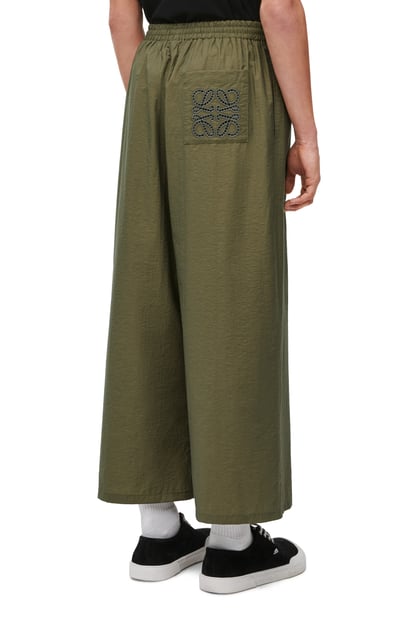LOEWE Cropped trousers in cotton blend Khaki Green plp_rd