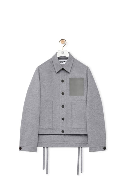 LOEWE Workwear jacket in wool and cashmere 混灰色 plp_rd