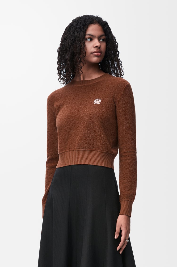 LOEWE Anagram sweater in wool Brown