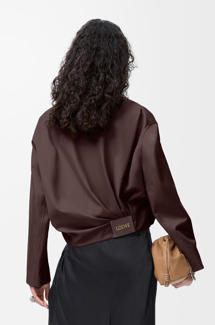 LOEWE Veste drapée en soie Bordeaux