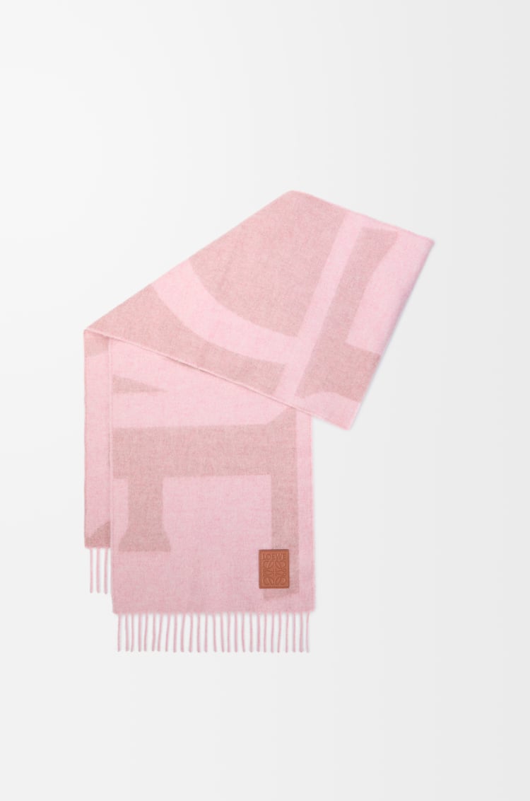 LOEWE Scarf in cashmere Light Pink/Pink