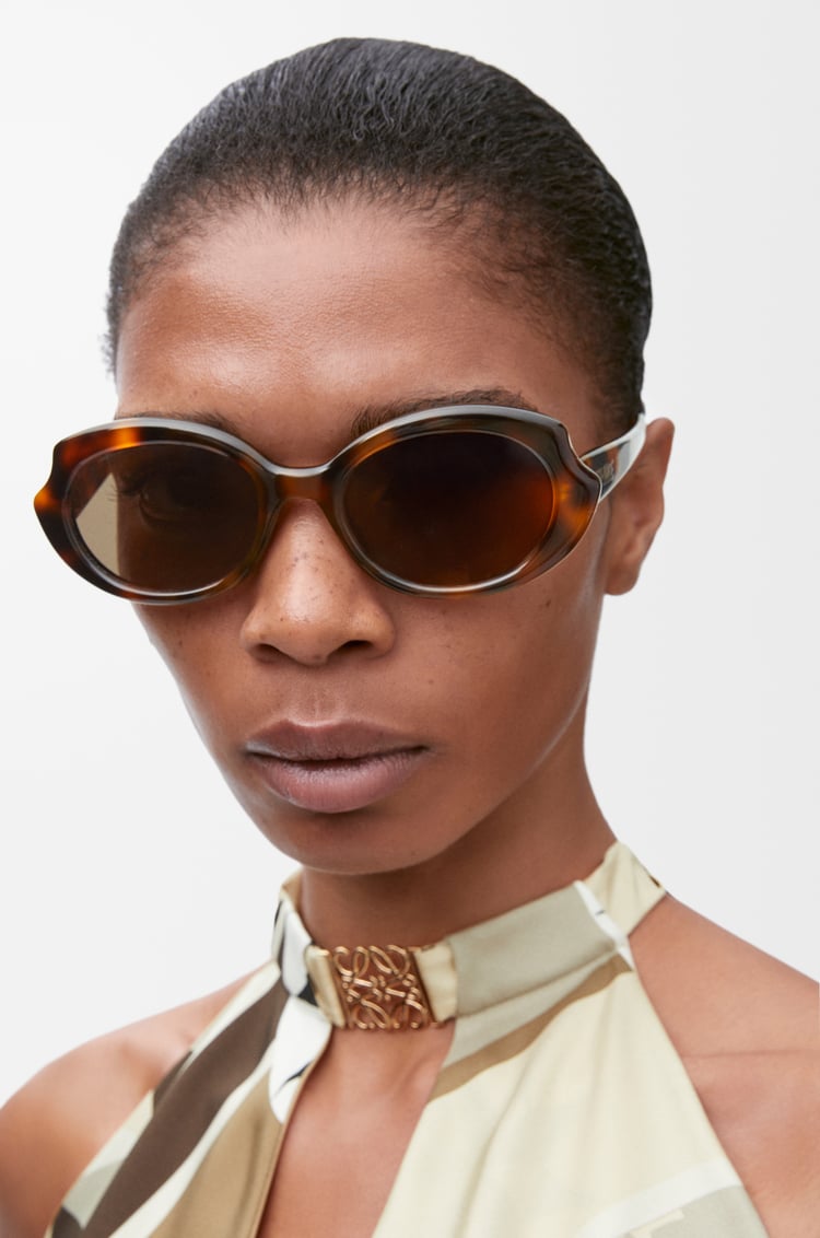 LOEWE Gafas de sol Mini Oval Slim Marrón Habano