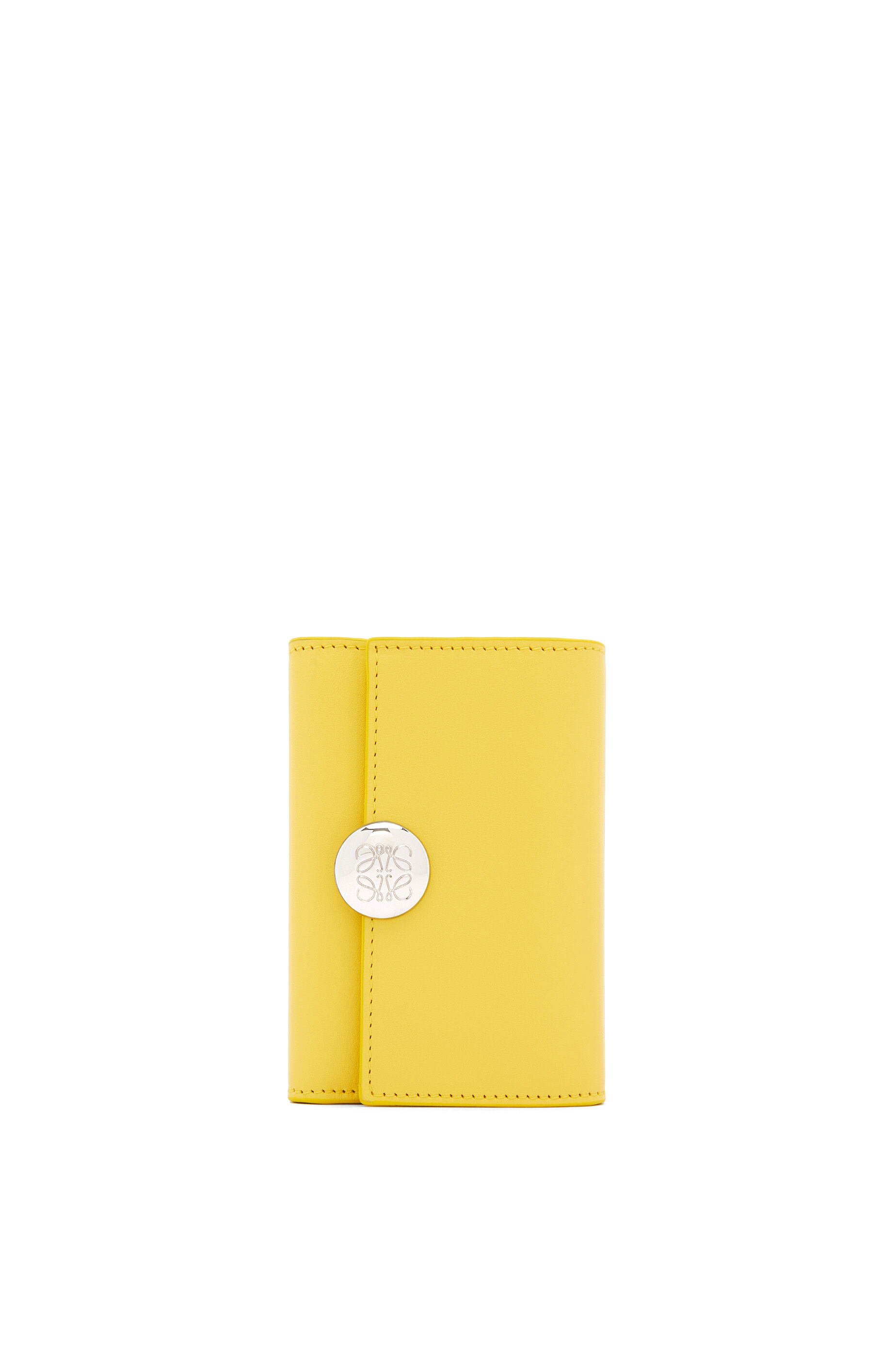 ぺブル バーティカル ウォレット スモール（シャイニーナパカーフ） ブラック - LOEWE